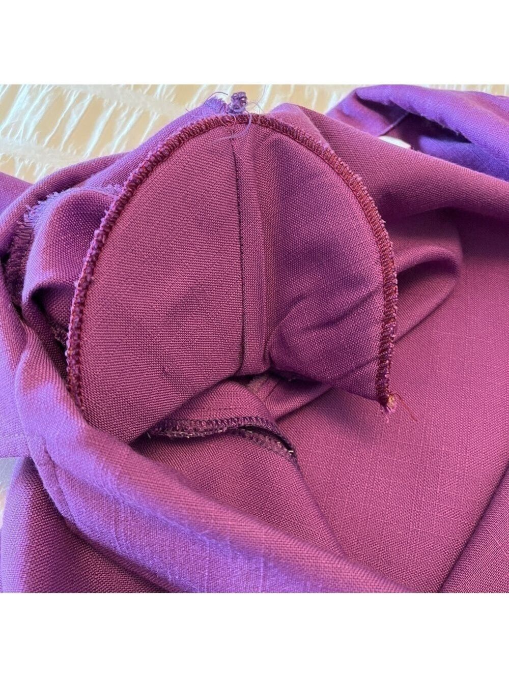 V.I.PETITES Vintage Double Breasted Purple Midi Dress Retro 80's 90's Canada - Picture 9 of 16